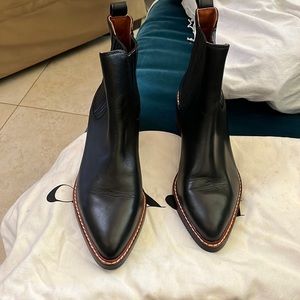 Coach pointed toe and small heel boot